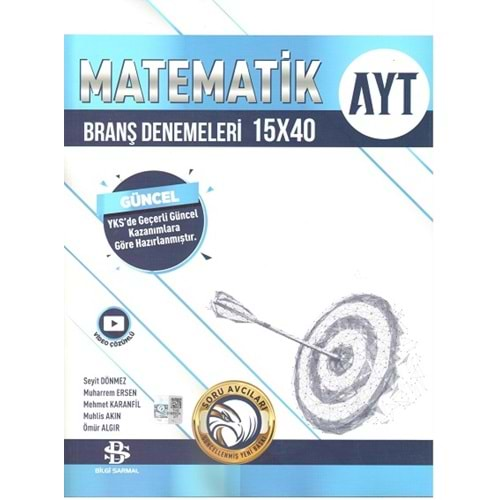 Bilgi Sarmal Yayınları AYT Matematik 15 x 40 Branş Denemeleri