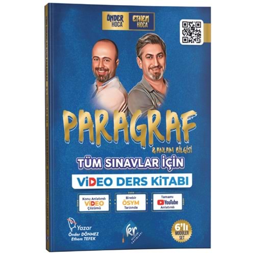 KR Akademi Önder Hoca & Ethem Hoca Paragraf & Anlam Bilgisi Video Ders Kitabı
