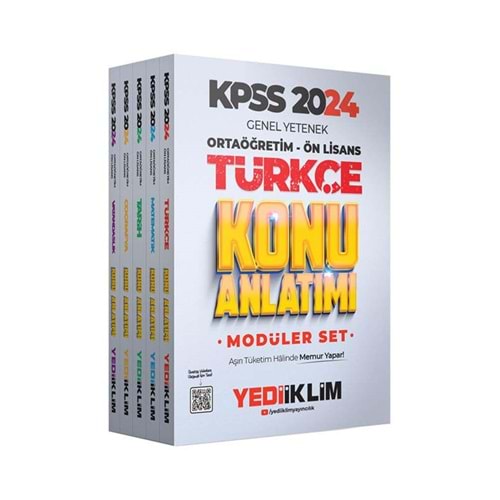 Yediiklim Yayınları 2024 KPSS Ortaöğretim-Önlisans GK-GY Konu Anlatımlı Modüler Set