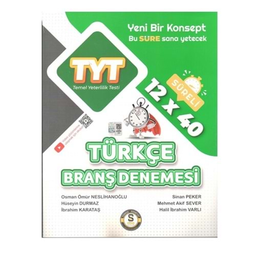 Süre Yayınları TYT Türkçe 12 x 40 Branş Denemesi 2024