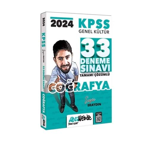 HocaWebde Yayınları 2024 KPSS GK Coğrafya 33 Deneme Sınavı