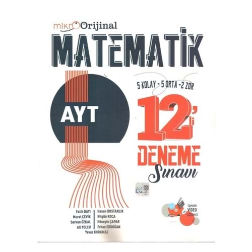 Orijinal Yayınları Mikro AYT Matematik 12 li Deneme Sınavı 2024