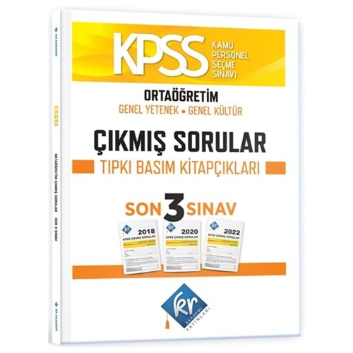 KR Akademi Yayınları KPSS Ortaöğretim Genel Yetenek Genel Kültür Çıkmış Sorular Son 3 Sınav Tıpkı Basım Fasikülleri