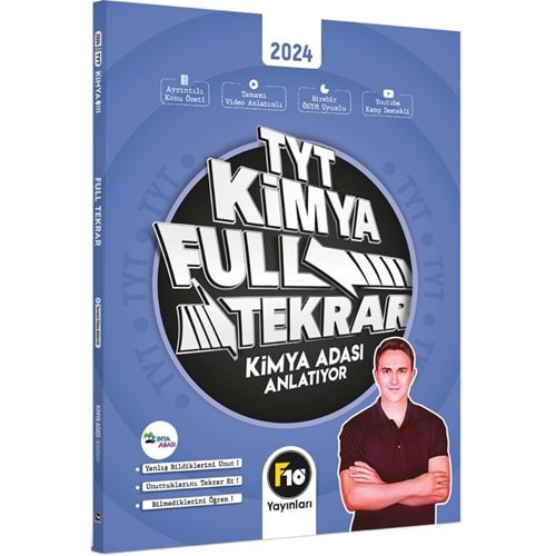 F10 Yayınları Kimya Adası TYT Kimya Full Tekrar Video Ders Kitabı