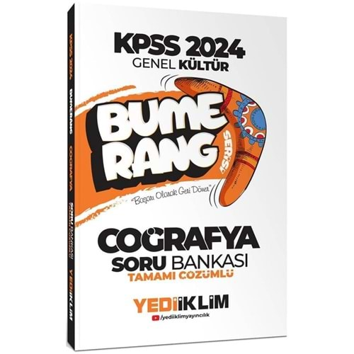 Yediiklim Yayınları 2024 KPSS Genel Kültür Bumerang Coğrafya Tamamı Çözümlü Soru Bankası