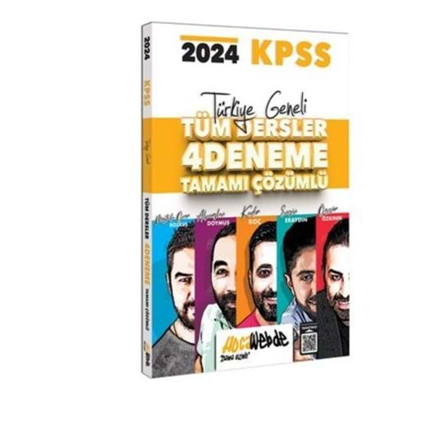 Hocawebde Yayınları 2024 KPSS Genel Yetenek Genel Kültür Tamamı Çözümlü 4 Fasikül Deneme Sınavı