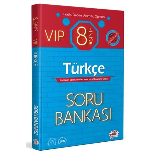Editör Yayınevi 8. Sınıf VIP Türkçe Soru Bankası