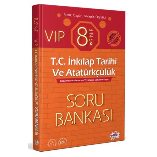 Editör 8. Sınıf Vip TC. İnkılap Tarihi ve Atatürkçülük Soru Bankası