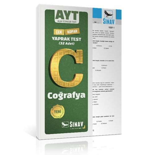 Sınav Yayınları AYT Coğrafya Yaprak Test