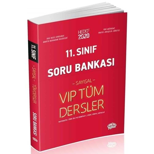 Editör Yayınları 11. Sınıf Vip Tüm Dersler Sayısal Soru Bankası