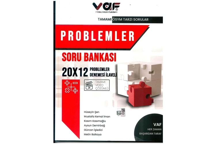 Vaf Yayınları Tyt Problemler Soru Bankası 20 x 12 Deneme İlaveli
