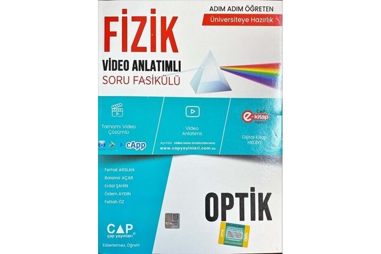 Çap Yayınları Fizik Optik Konu Anlatımlı Soru Bankası 2023