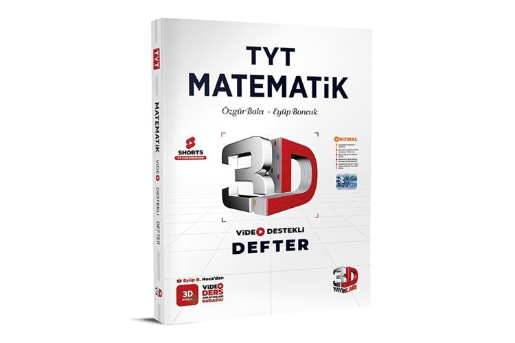 3D Yayınları TYT Matematik Video Destekli Defter 2023