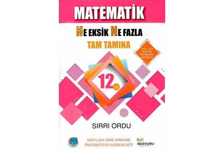 Başvuru Yayınları 12. Sınıf Matematik Soru Bankası
