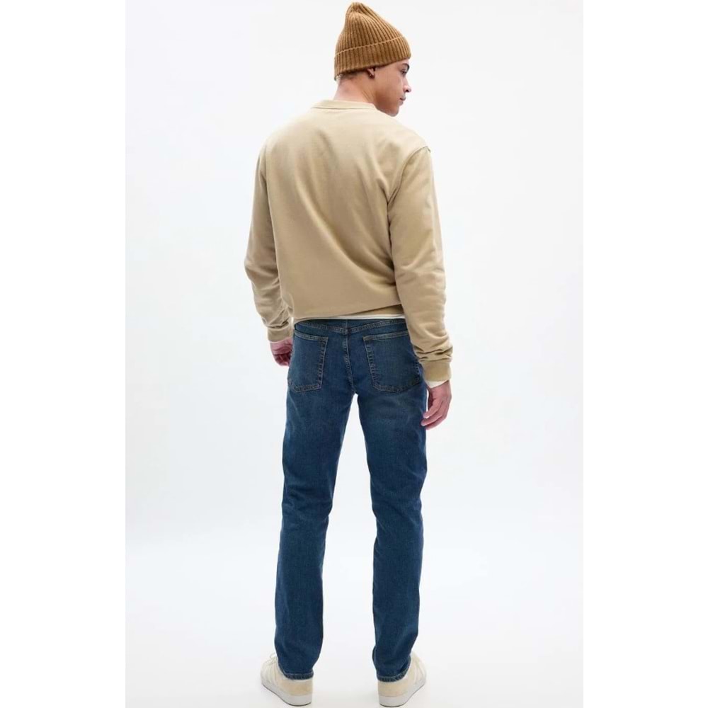 Gap V-Slim Opp Med Lennox GapFlex Washwell™ Slim Jean Pantolon Dar Kalıp Erkek Kot Pantolon