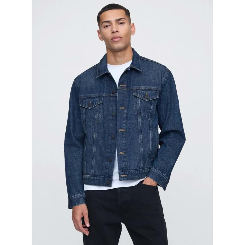 Gap V-New Denim Icon Jacket - Lıght 722736000 Icon Denim Ceket Erkek Kot Ceket