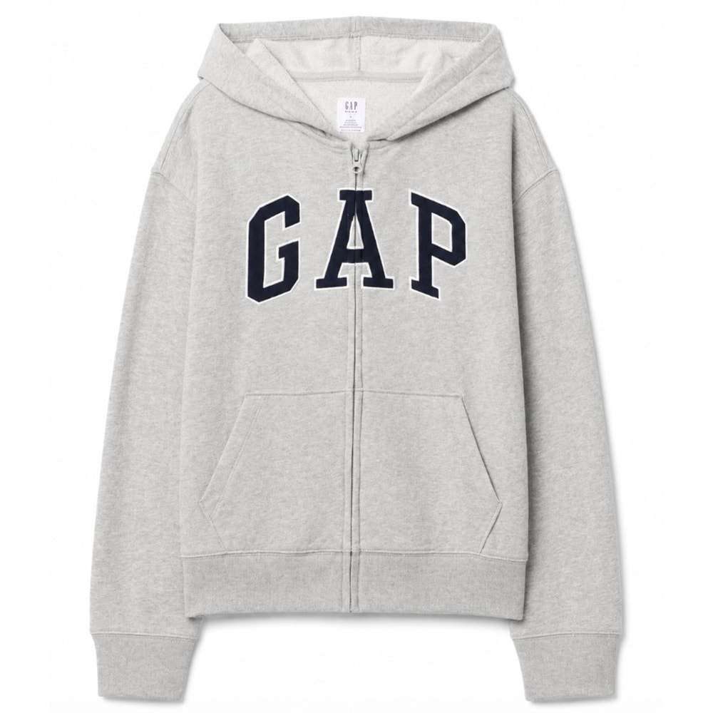 Gap V-Bas Heritage Gap Logo Baskılı Kapüşonlu Çocuk Sweatshirt