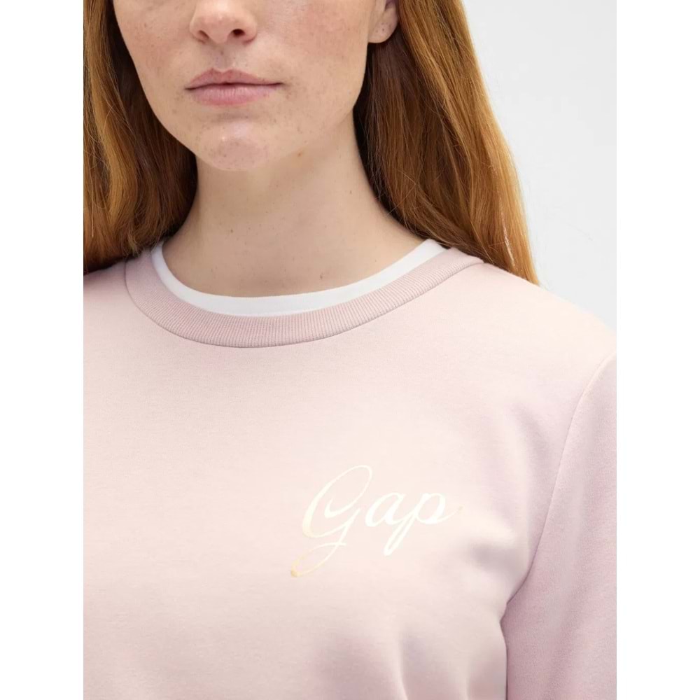 Gap Relaxed Gap Logo 800444 Bisiklet Yaka Fleece Sweatshirt Kadın Sweatshirt