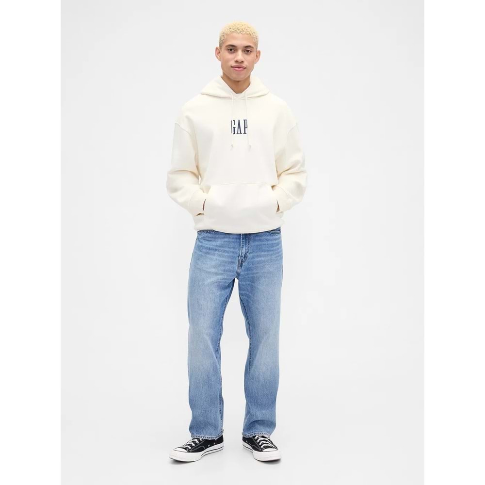 Gap 821804 Vintage Soft Oversized Gap Mini Logo Sweatshirt Erkek Kapüşonlu Sweatshirt