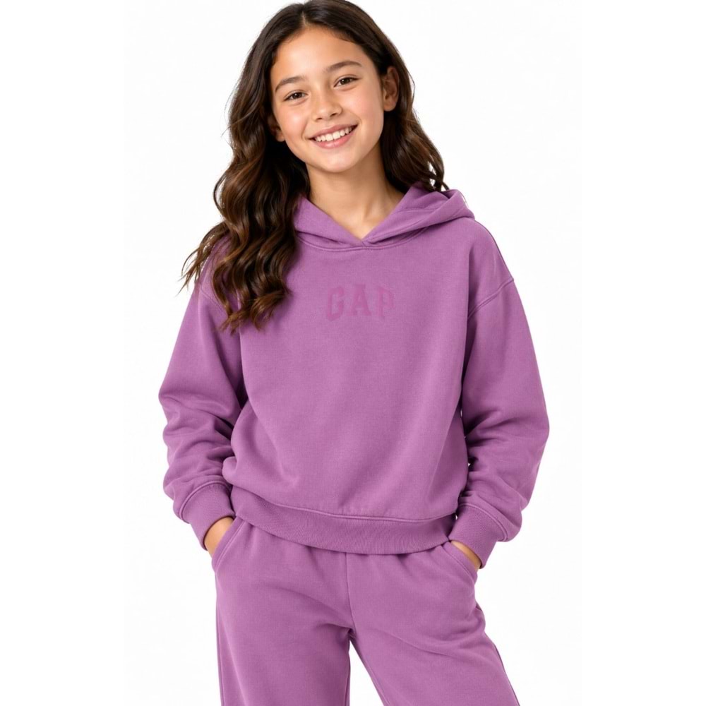 Gap 862110 Gap Logo Baskılı Kapüşonlu Çocuk Sweatshirt