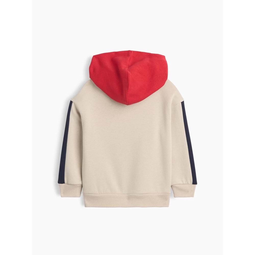 Gap Relaxed Colorblock Gap Logo Baskılı Kapüşonlu Çocuk Sweatshirt