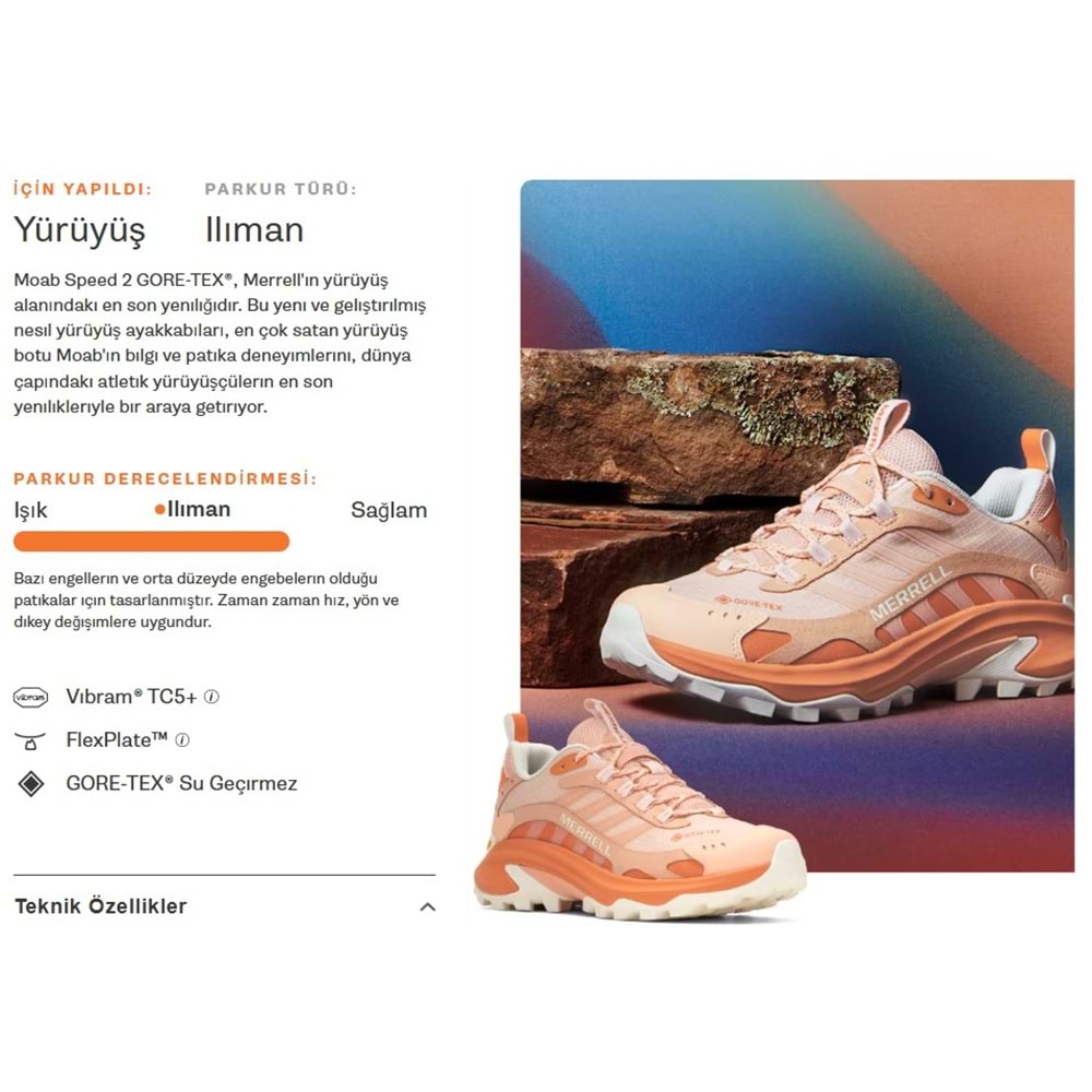 Merrell Moab Speed 2 Gtx Gore-Tex® J037513 Unisex Spor Ayakkabı