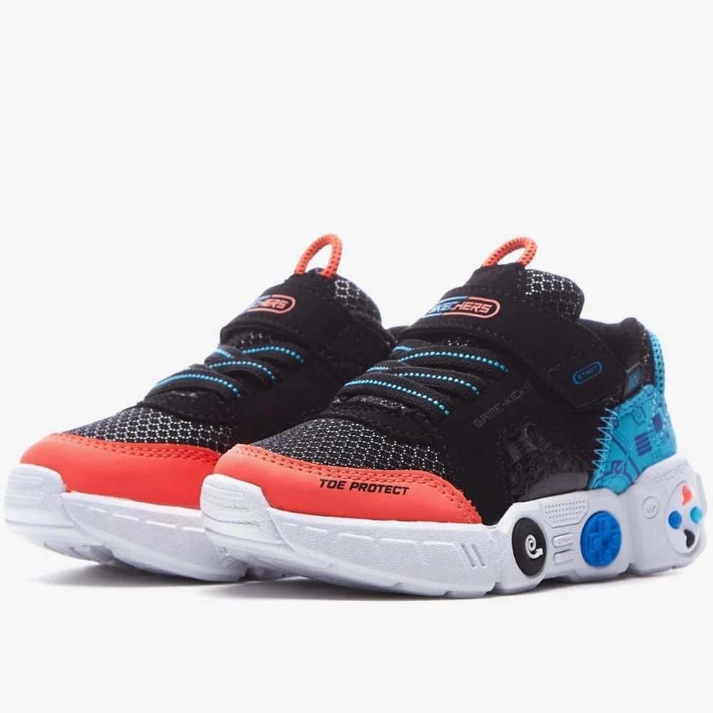 Skechers Lil Gametronix 402262N-BKMT Ortopedik Çocuk Spor Ayakkabı
