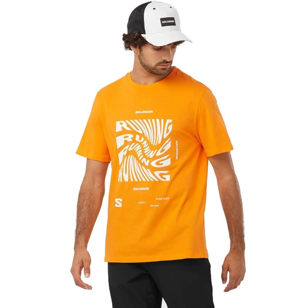 Salomon LC2219100 Running Graphic SS Tee Tişört Erkek T-Shirt