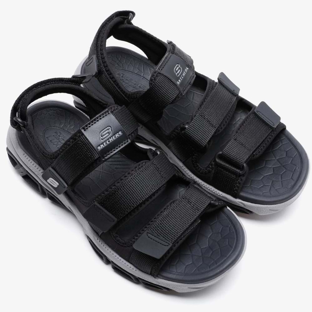 Skechers Atlan-Bodie 210444-BLK Ortopedik Erkek Sandalet