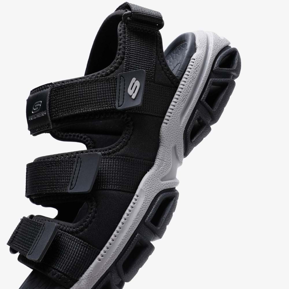 Skechers Atlan-Bodie 210444-BLK Ortopedik Erkek Sandalet