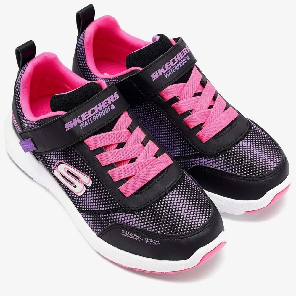 Skechers Dynamic Tread Journey Time 303387L-BKHP Waterproof Ortopedik Çocuk Spor Ayakkabı