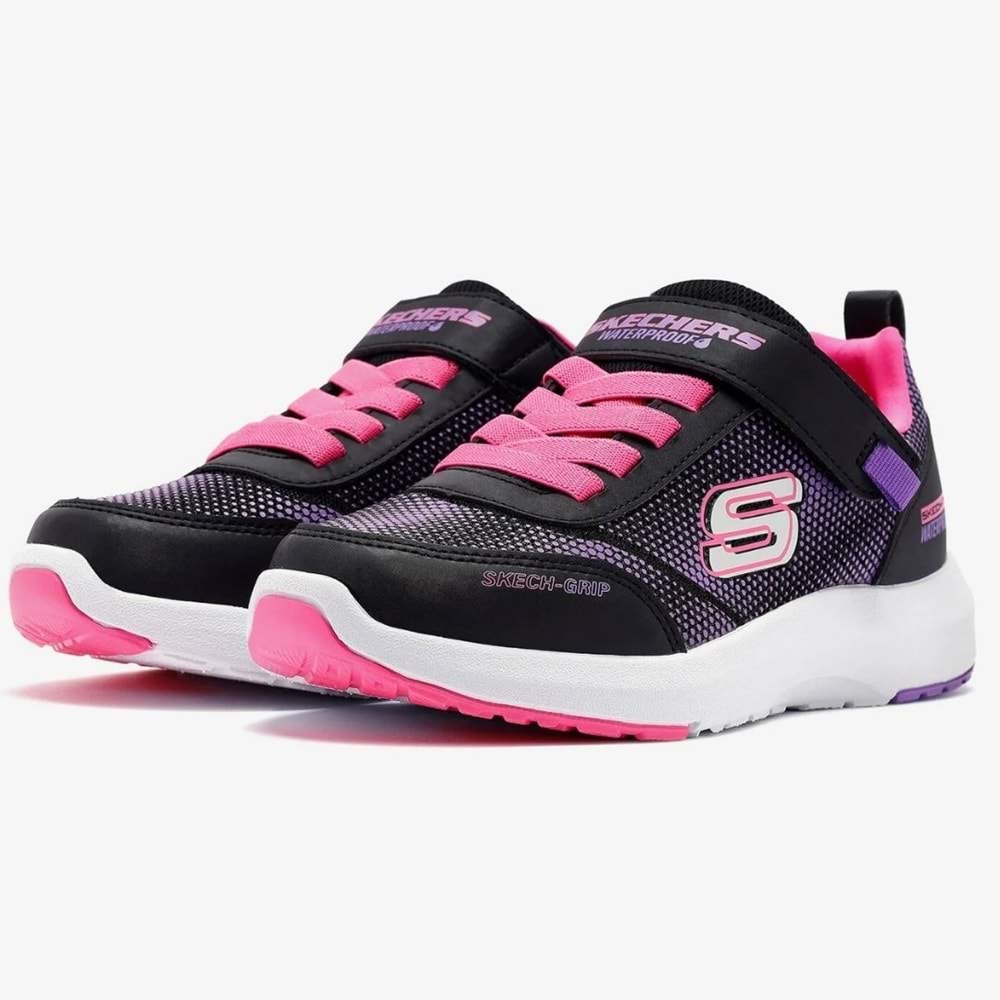 Skechers Dynamic Tread Journey Time 303387L-BKHP Waterproof Ortopedik Çocuk Spor Ayakkabı