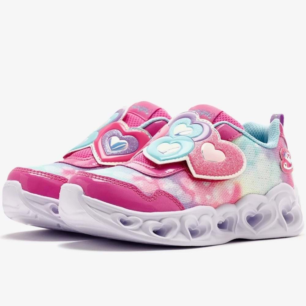 Skechers Heart Lights-Lovin Reflection 302693N-PKTQ Işıklı Ortopedik Çocuk Spor Ayakkabı