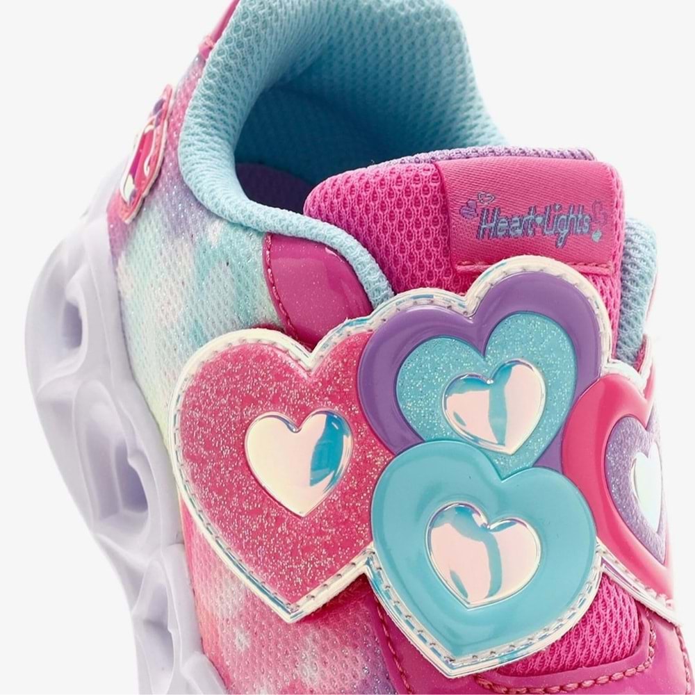 Skechers Heart Lights-Lovin Reflection 302693N-PKTQ Işıklı Ortopedik Çocuk Spor Ayakkabı