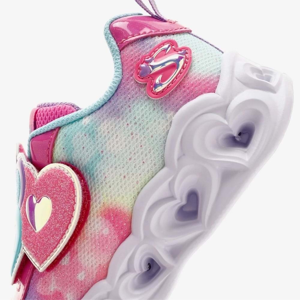 Skechers Heart Lights-Lovin Reflection 302693N-PKTQ Işıklı Ortopedik Çocuk Spor Ayakkabı