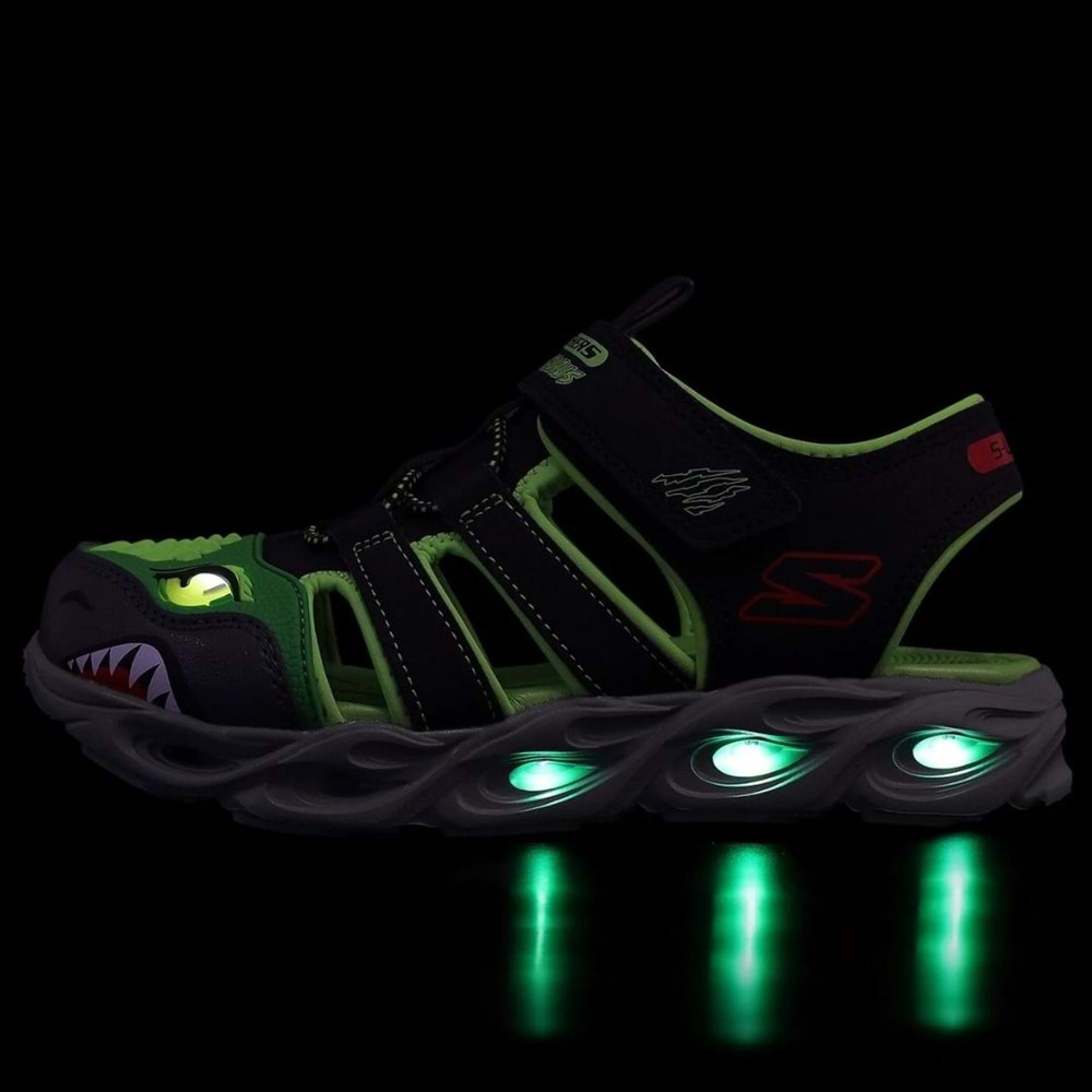 Skechers Thermo-splash-Hydro-flare 400613L-BKLM Işıklı Ortopedik Çocuk Sandalet