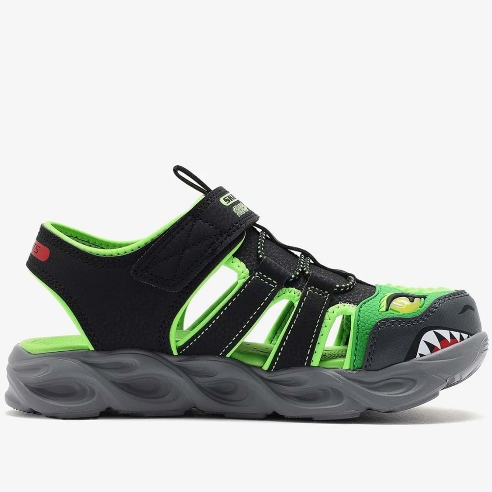 Skechers Thermo-splash-Hydro-flare 400613L-BKLM Işıklı Ortopedik Çocuk Sandalet