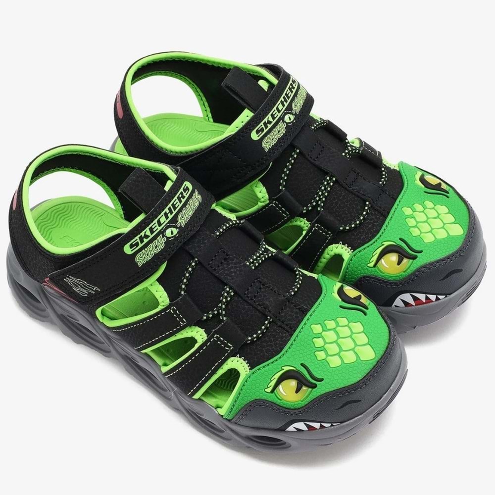Skechers Thermo-splash-Hydro-flare 400613L-BKLM Işıklı Ortopedik Çocuk Sandalet