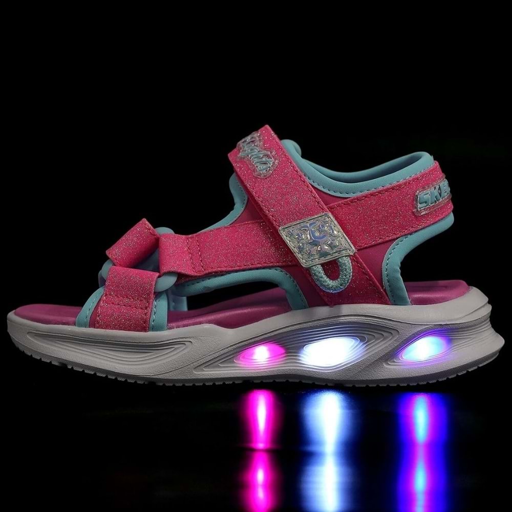 Skechers Sola Glow Sandal 303024L-HPAQ Işıklı Ortopedik Çocuk Sandalet