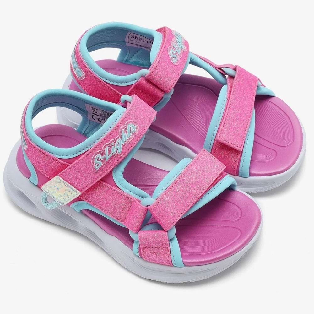 Skechers Sola Glow Sandal 303024L-HPAQ Işıklı Ortopedik Çocuk Sandalet