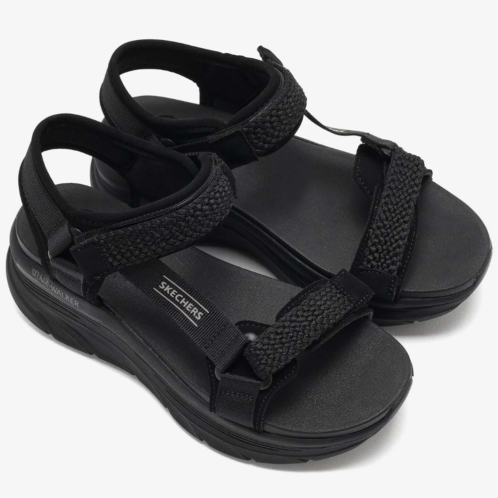 Skechers D'lux Walker-Pretty Field 119822-BBK Ortopedik Kadın Sandalet
