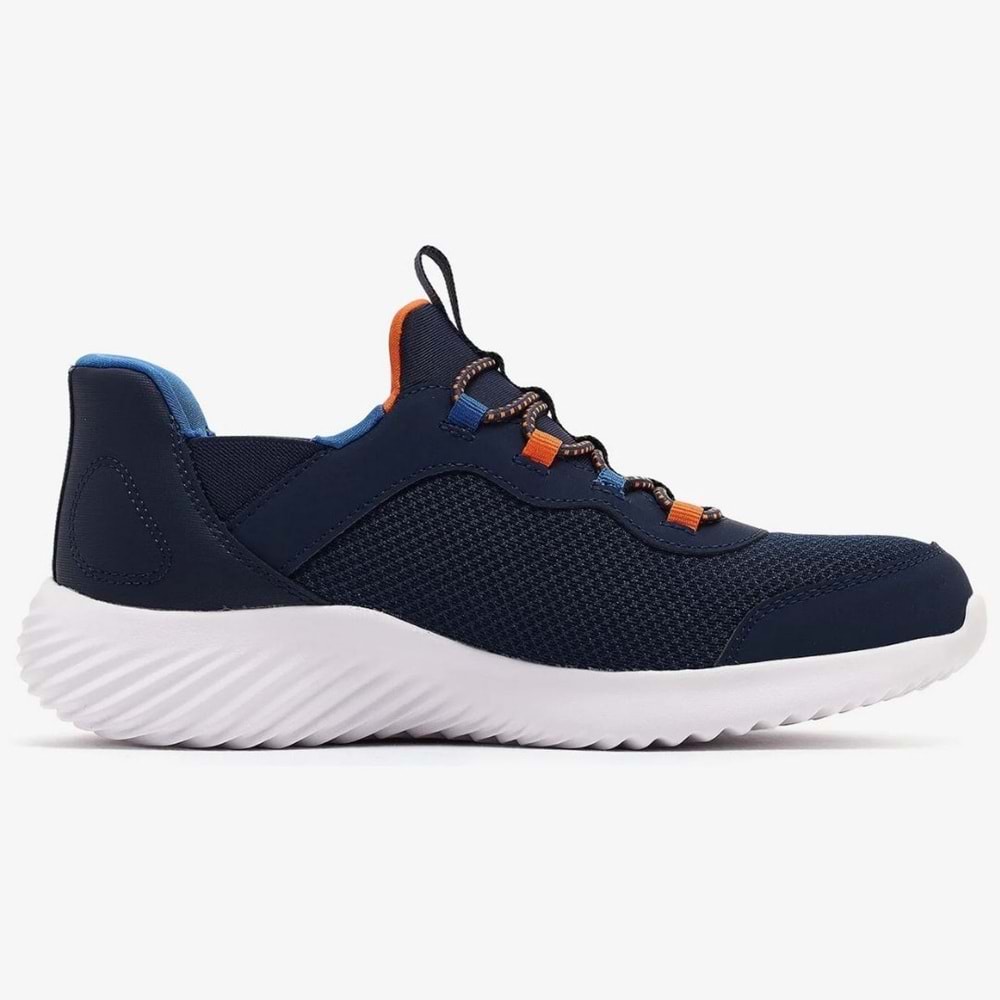 Skechers Bounder Slip-İns Brısk-Burst 403822L-NVBL Ortopedik Çocuk Spor Ayakkabı