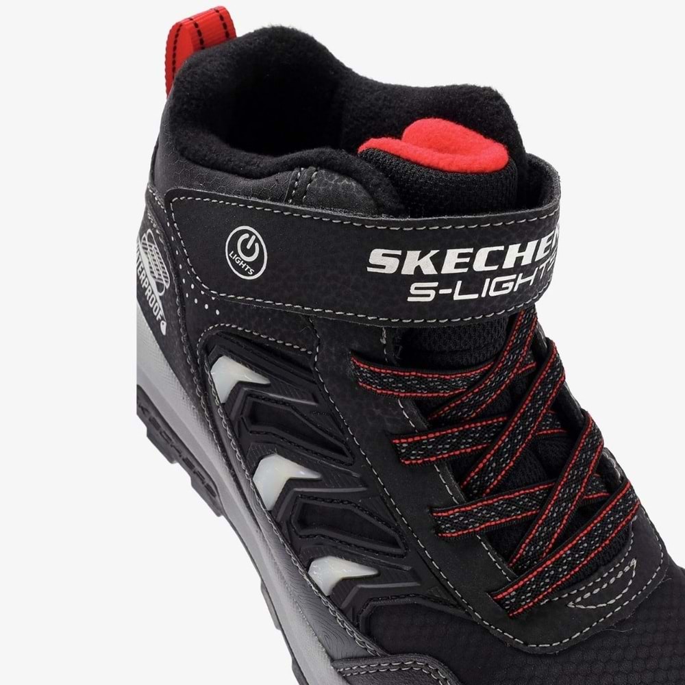 Skechers Storm Blazer - Glow Roam 406410L-BKCC Kauçuk Taban Ortopedik Işıklı Çocuk Bot