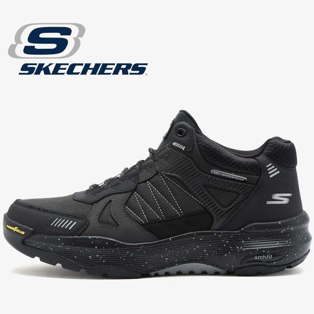 Skechers Go Walk Arch Fit Outdoor-Dallas 216471-BBK Waterproof Erkek Bot