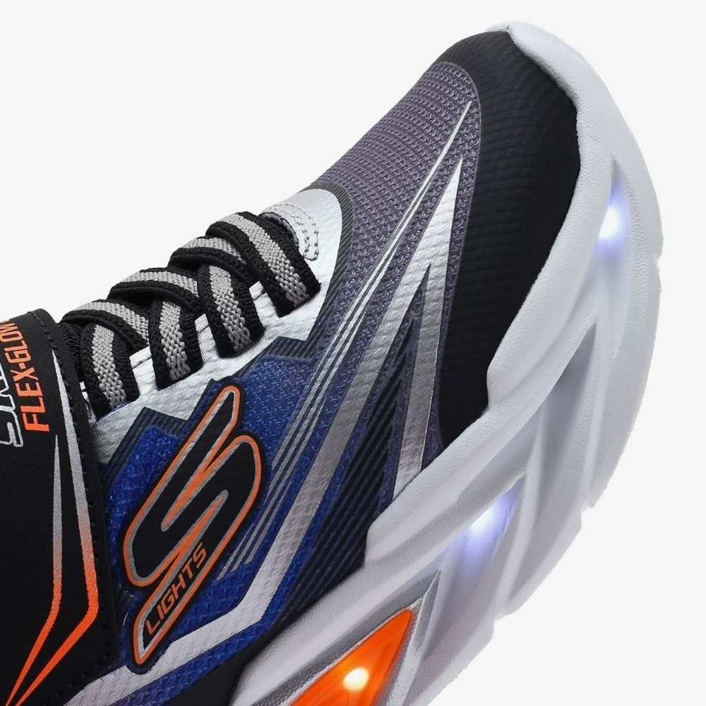 Skechers Flex Glow Ultra 400139L-BKSL Ortopedik Işıklı Çocuk Spor Ayakkabı