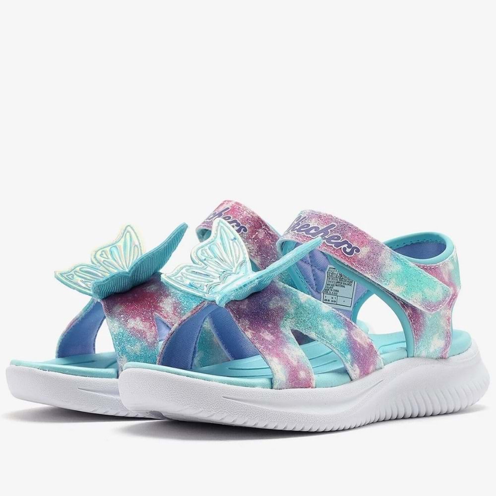 Skechers Jumpsters Sandal-Butterfly Brites 303109L-AQMT Işıklı Ortopedik Çocuk Sandalet