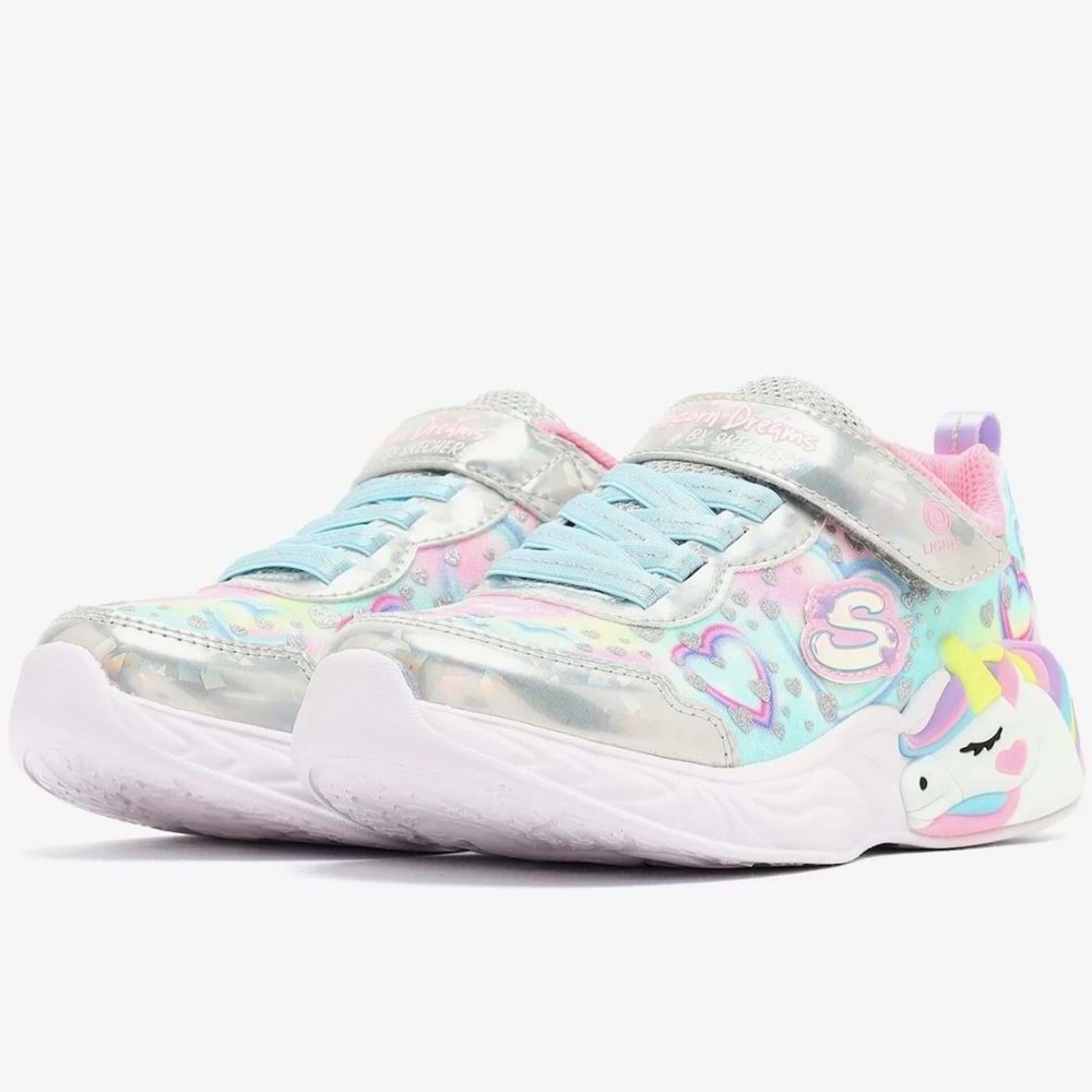 Skechers Unicorn Dreams Heart Sparkles 303063L-SMLT Işıklı Ortopedik Çocuk Spor Ayakkabı