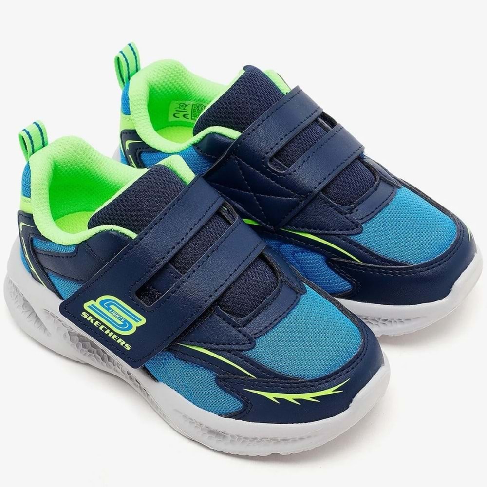 Skechers Meteor-lights 401498N-NVLM Işıklı Ortopedik Çocuk Spor Ayakkabı