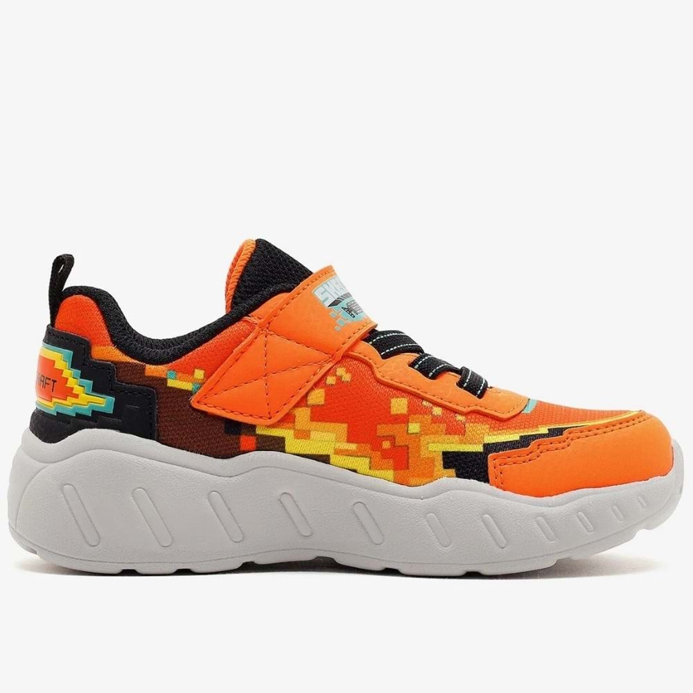 Skechers Megacraft 4K Mega Scene 402162N-ORBK Ortopedik Çocuk Spor Ayakkabı
