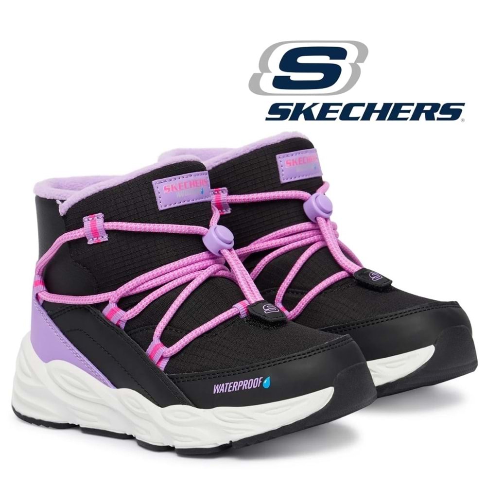 Skechers Turbo Tread 303492L-BKMT Waterrproof Kar Botu Ortopedik Çocuk Bot